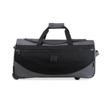 Imagem de Bolsa de Viagem Masculina Grande com Rodinhas BG Mesh Cinza - Bagaggio