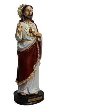 Imagem de Imagem Sagrado Coração de Jesus Resina 21 cm