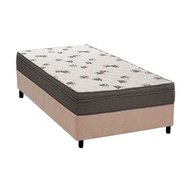 Imagem de Conjunto Box Solteiro: Colchão Espuma Ortobom D45 Light Saúde + Base CRC Suede Clean (8...