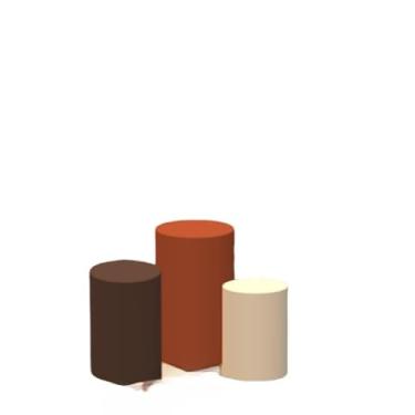 Imagem de TRIO CAPAS MESAS CILINDROS + capa para painel romano 2M X 1M MESMA COR DOIS LADO(romano terra + cilindros foto)
