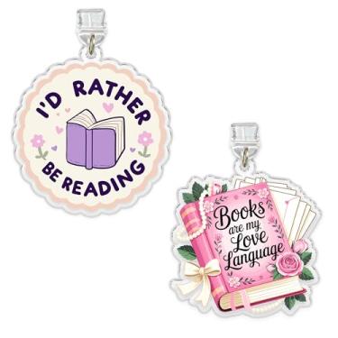 Imagem de Conjunto de 2 peças de berloques Kindle para livros com plugue de poeira de 3,8 cm relâmpago/acessórios de material acrílico tipo C para E-Reader, Type C, Acrílico, Sem Pedra Preciosa