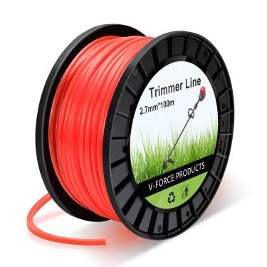 Imagem de UCINNOVATE Linha de aparador de corda, corda quadrada laranja comedor de ervas daninhas de 0,105 polegadas, carretel de substituição para descascar ervas daninhas de gramado silvestres (2,7 mm/0,105