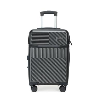 Imagem de Mala De Viagem Bordo Bagagem 10kg De Mão Rígida 360 Anac USB Cadeado (Chumbo)