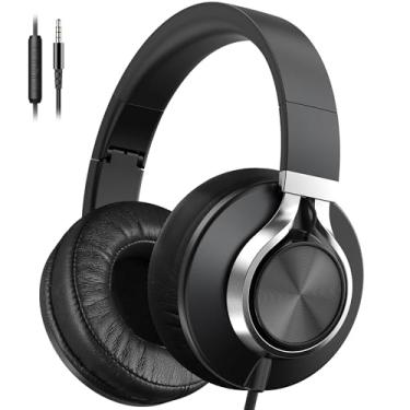 Imagem de AILIHEN Fones de ouvido com fio C90 com controle de volume do microfone, redução de ruído, fones de ouvido com fio 3,5 mm, fone de ouvido com fio super macio para celulares, tablets e Chromebook