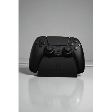 Imagem de Suporte para Controle DualSense PS5, Suporte de Mesa para Gamepad PlayStation 5, Preto e Branco (PRETO)