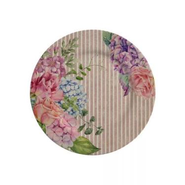 Imagem de Conjunto com 6 Pratos de Sobremesa Decoupage Flowers Ø21cm - Alleanza 
