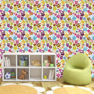 Imagem de Papel de Parede Adesivo - Corujas - 081ppi - Allodi