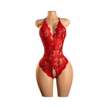 Imagem de Conjunto De Lingerie Feminina Sexy Com Sutiã De Renda E Calcinha Fina 