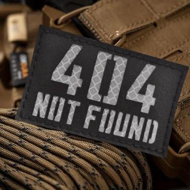 Imagem de Patch refletivo de mau funcionamento 404 - Remendos de meme, patch de moral tático militar com fecho de , adesivos para mochilas, uniformes militares, jeans, jaquetas, coletes, chapéus e mais