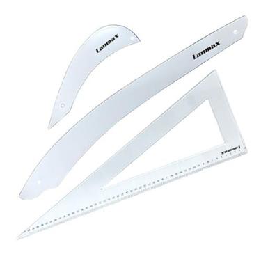 Imagem de Kit De Réguas Para Modelagem Corte E Costura - LM-KIT MODELAGEM - Lanm