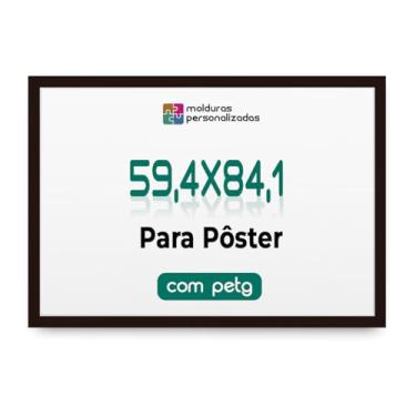 Imagem de Moldura 59,4 X 84,1 cm A1 Para Quadro Pôster impressão com Proteção Petg (Preto)