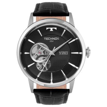 Imagem de Relógio Technos Masculino Automático Couro Preto G3265ba-0p