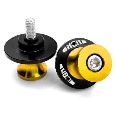 Imagem de BYYINGSUS Acessórios de motocicleta M6 Parafusos de suporte deslizante de carretel de braço oscilante compatíveis com Y&AMAHA XSR700 XSR900 XSR155 XSR 700 900 155 2023 2022 2021 2020 (dourado)