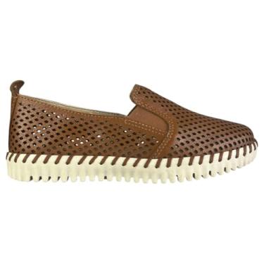 Imagem de Tênis Feminino Bottero Couro Legitimo Slip On Confortável (Brown, BR, Adulto, Numérico, 34)