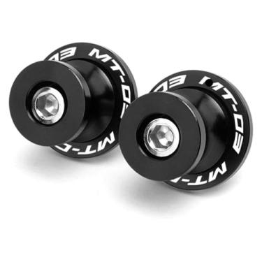 Imagem de BYYINGSUS Carretéis de braço oscilante de 6 mm parafusos deslizantes acessórios de motocicleta compatíveis com Y&AMAHA MT03 MT09 MT10 MT 03 09 10 (preto Mt03)