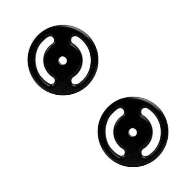 Imagem de Kit 2 Anilhas 3kg Pintadas Vazadas 1 Par Peso para Academia - BASE