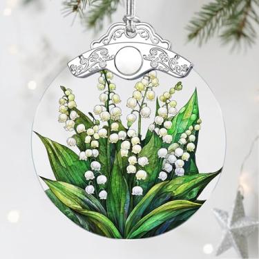 Imagem de Enfeites de Natal, enfeite de flor, enfeites de árvore de Natal, decorações de Natal, decorações de férias, presentes para amantes de flores, presentes de festa de fim de ano e ideias de presente de