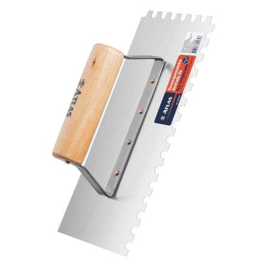 Imagem de Desempenadeira De Aço Dentado 12X25 Fechado Madeira Atlas