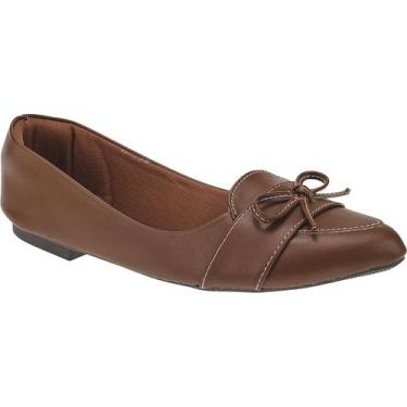 Imagem de Sapatilha Feminina Bico Fino Napa Sapato Feminino Calçados Rasteira En