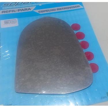 Imagem de Lente (Espelho) Vidro Retrovisor Metalizado Prisma Onix 2013 A 2019 Sem Base Lado Direito
