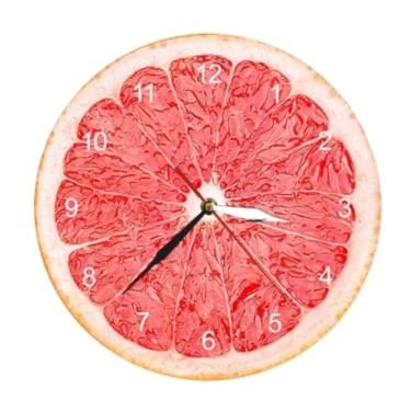 Imagem de XFNVXC Relógio de parede para quarto e casa relógio de parede digital vintage relógio de acrílico doméstico quarto bar decoração sem bateria relógio de parede para sala de estar (cinza) (rosa 30,5 cm)