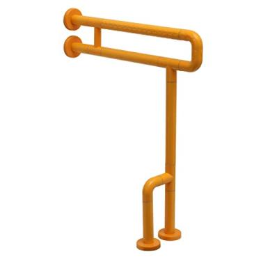 Imagem de Corrimão de vaso sanitário, barras de apoio para banheiro, estrutura estabilizadora de segurança com perna, antiderrapante, seguro, vaso sanitário sem barreiras