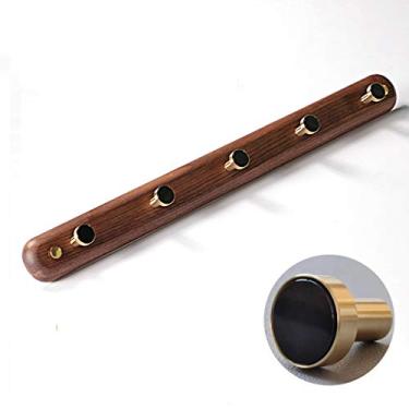 Imagem de Cabide montado na parede, estilo europeu, leve, luxuoso, cabideiro, moderno, simples, madeira, suporte de parede, cabide moderno (cor: A-7) (B 6)