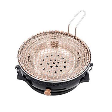 Imagem de Churrasqueira para churrasco, churrasqueira, churrasqueira a carvão sem fumaça, forno de ferro fundido, assadeira de pedra Maifan, interior e exterior, 5 estilos, 2 cores (cor: B, tamanho: 5)