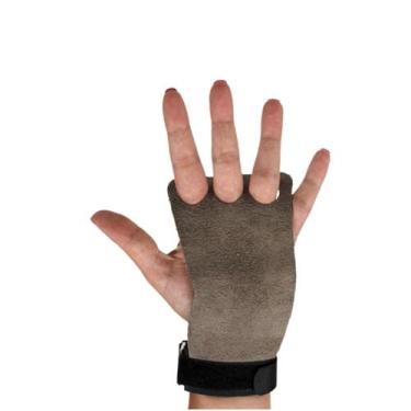 Imagem de Luva Academia Couro 3 Dedos Musculação Cross Treino Protetor Mãos - Ma