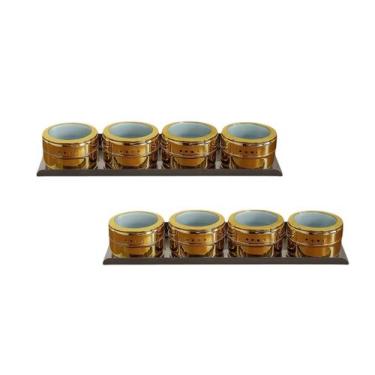 Imagem de Kit 8 Porta Temperos Condimento Magnetico Colorido Inox Imã - Wellmix,