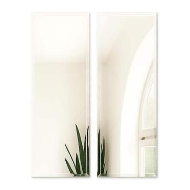 Imagem de Kit 2 Espelhos Para Quarto Guarda Roupa 60x20cm Porta Roupeiro de Corp