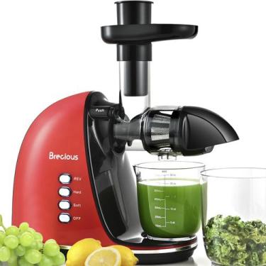 Imagem de Juicer Brecious Slow Masticating Cold Press 2 velocidades vermelho