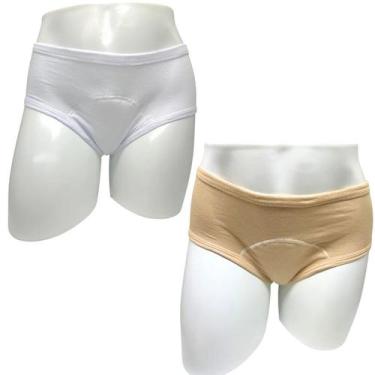 Imagem de Calcinha Absorvente Algodão Segura Escapes Urina 2un Bco/BG - Minha Es