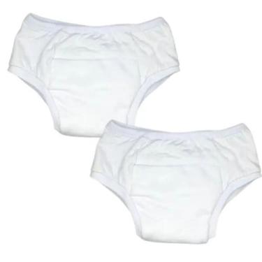 Imagem de 2 Roupa Íntima Geriátrica Algodão Segura Escapes Urina Bco - Minha Est