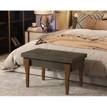 Imagem de Recamier Captone Espanha Pés de Madeira 0,70 Cor Marrom - Comprar Moveis em Casa