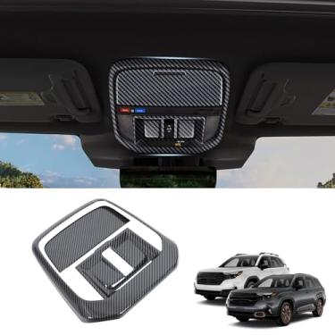 Imagem de Aotumcer Painel de luz de leitura interna do carro com acabamento compatível com Subaru Forester 2025 e superior Fibra de Carbono Grão Fileira Teto Luz de Leitura Proteger Molding Decoração Moldura