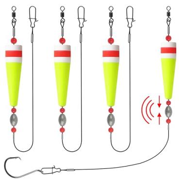 Imagem de SILANON Rolhas de estourar para pesca em água salgada, rolhas de estourar, boias, boias de pesca pesadas, boias para peixe-vermelho, truta salpicada, equipamento de pesca de água doce