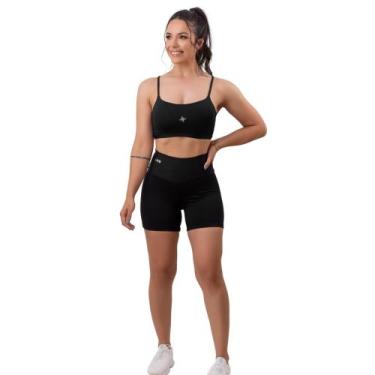 Imagem de Short e top conjunto fitness de academia em poliamida - urbativa fitne