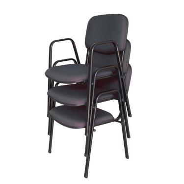 Imagem de 03 Cadeiras para Auditórios Linha Hotel Auditório Cinza