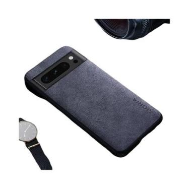 Imagem de Capa De Telefone De Couro Luxuosa Para Google Pixel Estilo Retro Cor S