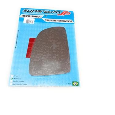 Imagem de Lente Espelho vidro Retrovisor Metalizado Meriva Prisma Celta 2007 2008 2012 Sem Base