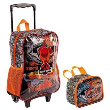 Imagem de Kit Mochila Lanheira Sestini Jurassic M Battle Preto-Masculino