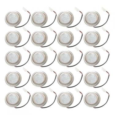Imagem de Kit Lâmpada Led Redonda Para Coifa Plug Branco - 20 Peças Metálico Bivolt