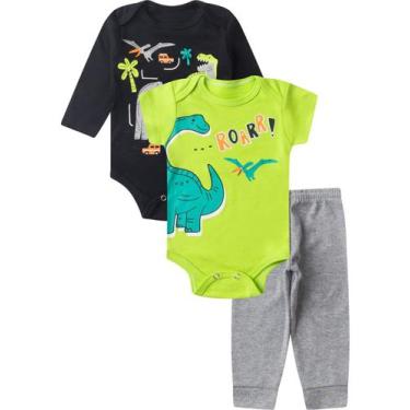 Imagem de Kit Body Infantil Longo 3 Peças Select Preto, G, Preto