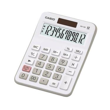 Imagem de Calculadora mesa casio branco e marrom mx-12b, BRANCO