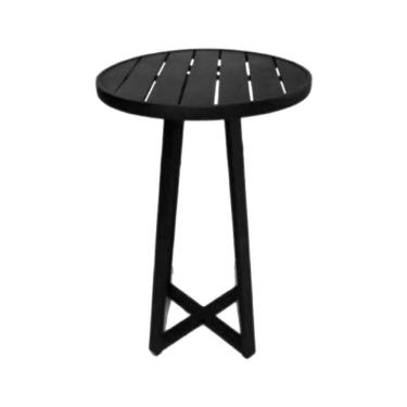 Imagem de Mesa Bistrô Tulipa Para área Externa E área Gourmet Em Alumínio Preta-preta - Cor: Preto