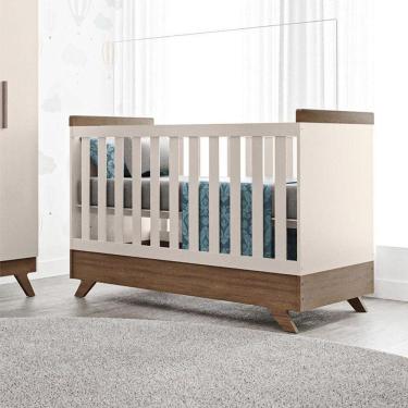 Imagem de Berço Americano Ambiente Retrô Vitória Off White Carvalho – Carolina