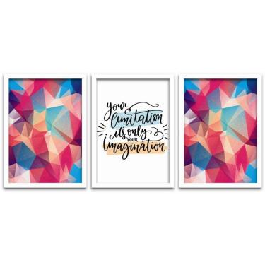 Imagem de Conjunto Quadros Decorativos 3 pçs MDF 30x40 Forma Frases 2