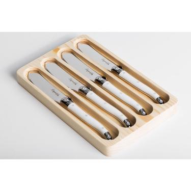 Imagem de Conjunto de 4 facas manteiga laguiole la tour Luxo - branco