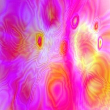 Imagem de Quadro Decorativo Arte Abstrata Psicodélica de Cores Vibrantes para Janela, Sala e Quarto 50x50cm